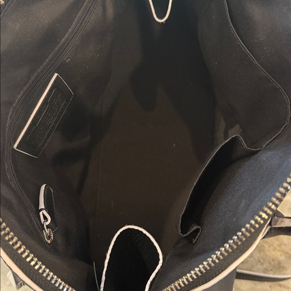 Coach Full Size Black and White Purse - Picture 6 of 8